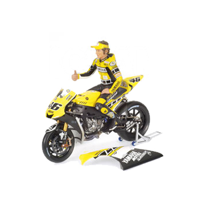 Minichamps 1/12 - Figurines Valentino Rossi & Grid Girl MotoGP Valencia 2005 - Neuf